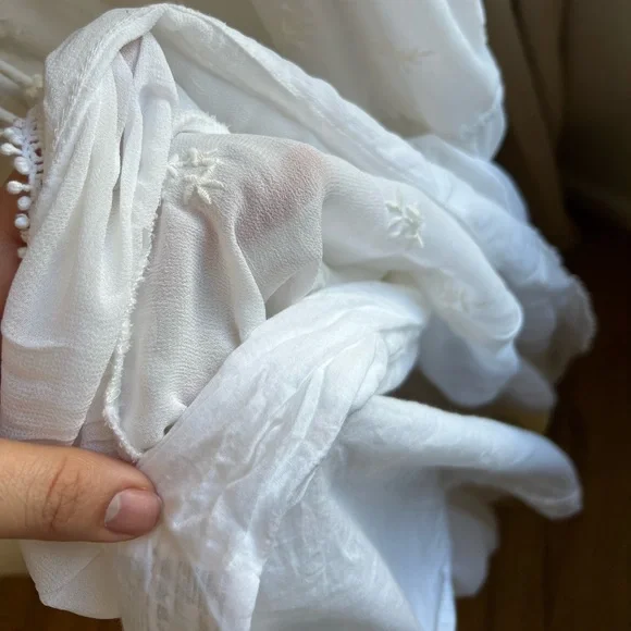 Indiska White Embroidered Dress | Large - Picture 7 of 8
